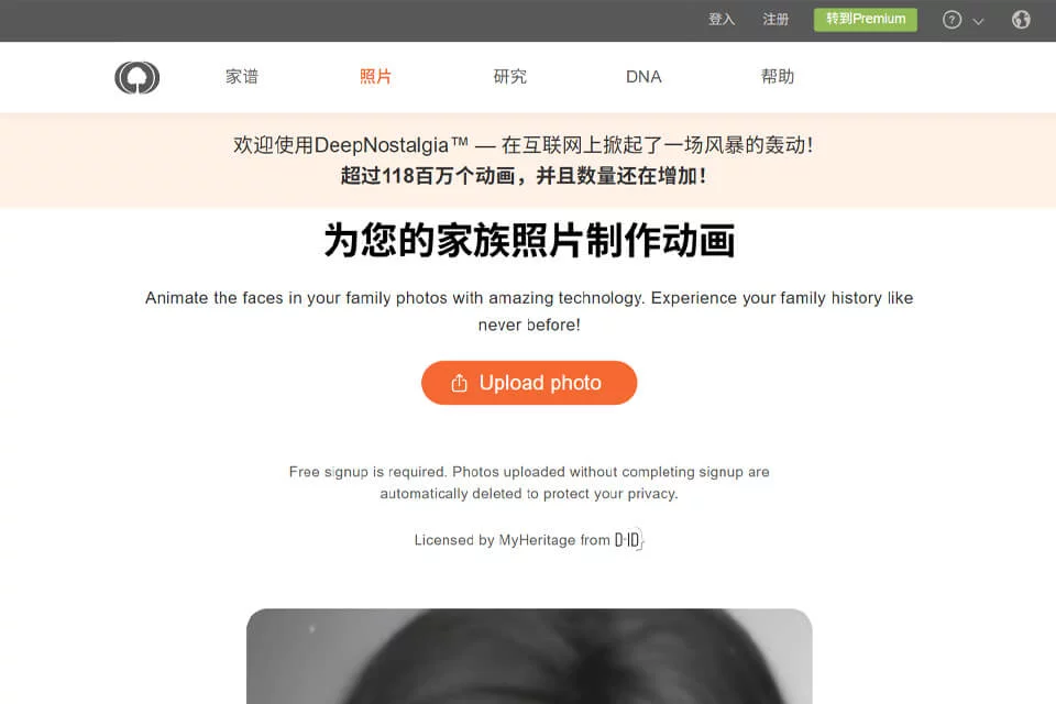 MyHeritage AI
